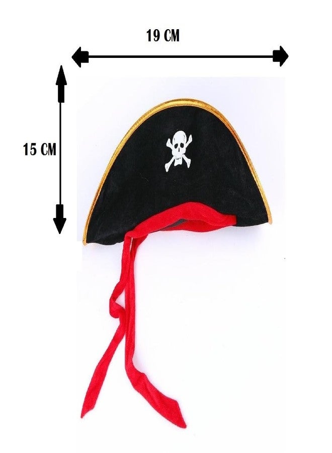 كاكو فانسي دريسيس قبعة قرصان من كاكو فانسي دريسز، إكسسوار مثالي لزي القرصان - أسود، مقاس حر، للأولاد - Image 5